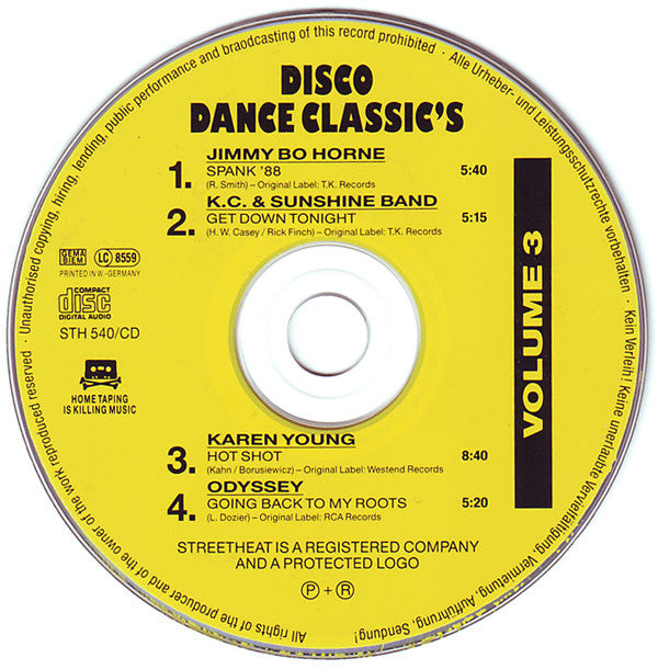 Various : Disco Dance Classic's Volume 3 (CD, Comp)