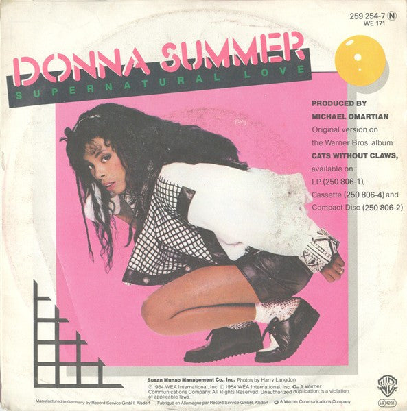 Donna Summer : Supernatural Love (7", Single)