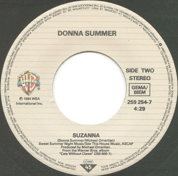 Donna Summer : Supernatural Love (7", Single)