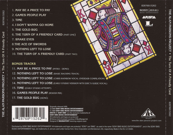 The Alan Parsons Project : The Turn Of A Friendly Card (CD, Album, RE, RM)