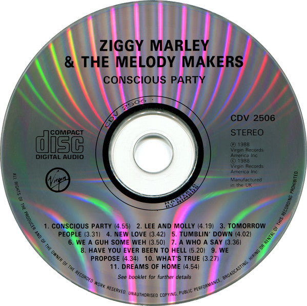 Ziggy Marley And The Melody Makers : Conscious Party (CD, Album)