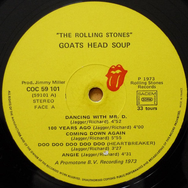 The Rolling Stones : Goats Head Soup (LP, Album, Gat)
