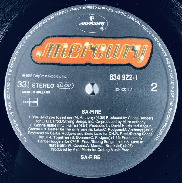 Safire : Sa-Fire (LP, Album)