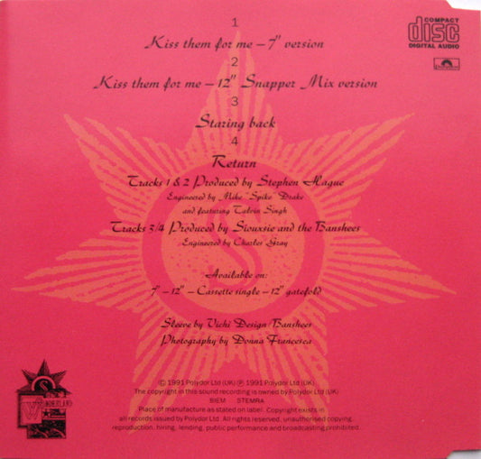 Siouxsie & The Banshees : Kiss Them For Me (CD, Maxi)