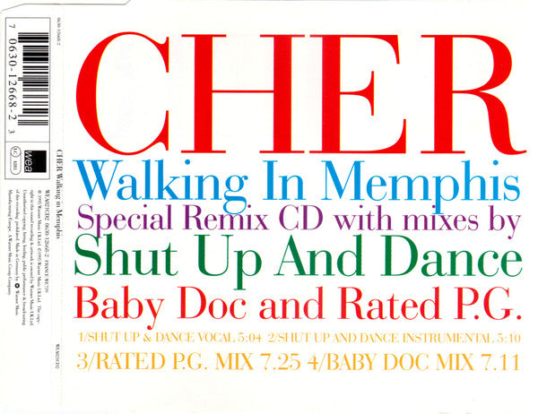 Cher : Walking In Memphis (Special Remix CD) (CD, Single, CD2)