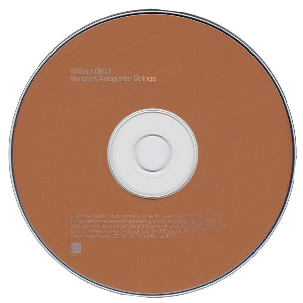 William Orbit : Barber's Adagio For Strings (CD, Maxi)