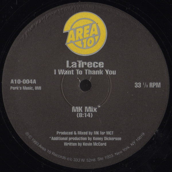 Latrece B. Kinchen : I Want To Thank You (The MK Mixes) (12")