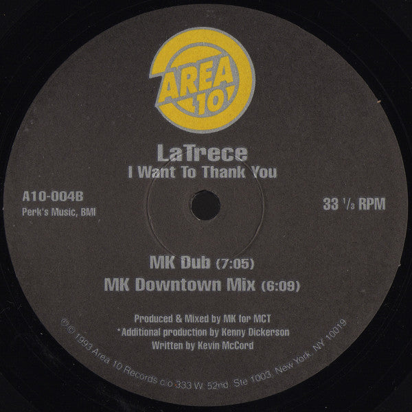Latrece B. Kinchen : I Want To Thank You (The MK Mixes) (12")