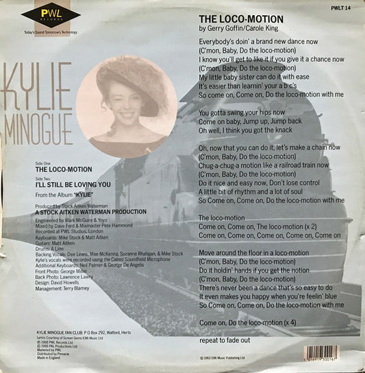 Kylie Minogue : The Loco-Motion [Sankie Mix] (12")
