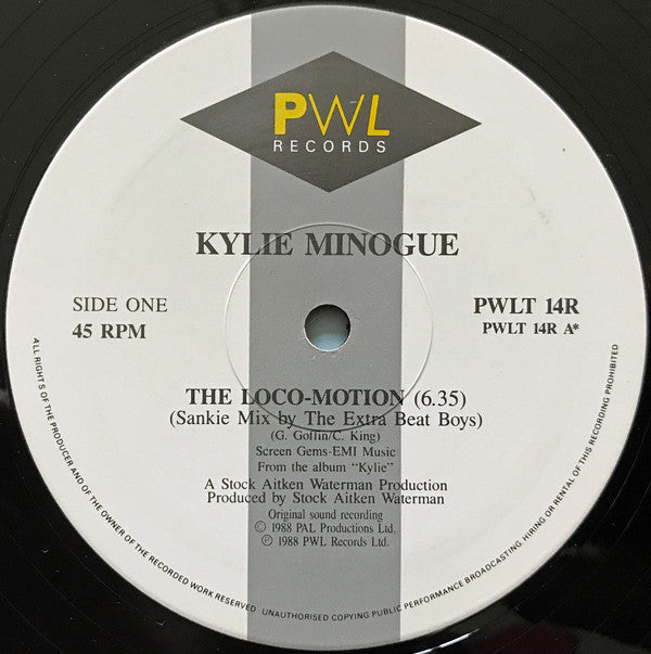 Kylie Minogue : The Loco-Motion [Sankie Mix] (12")