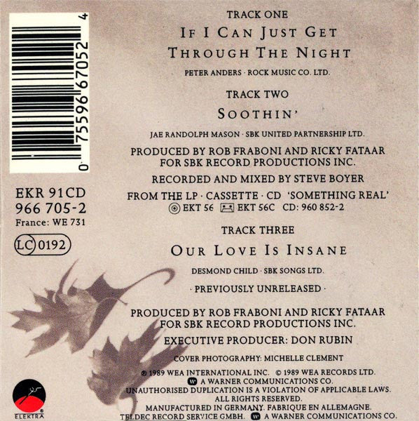 Phoebe Snow : If I Can Just Get Through The Night (CD, Mini, Single)