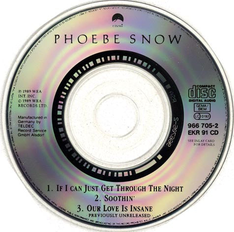 Phoebe Snow : If I Can Just Get Through The Night (CD, Mini, Single)