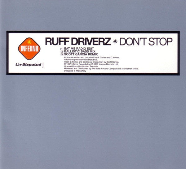 Ruff Driverz : Don't Stop (CD, Single)