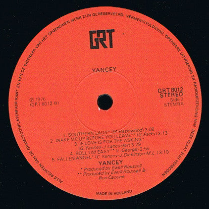 Celia Yancey : Yancey (LP, Album, Gat)