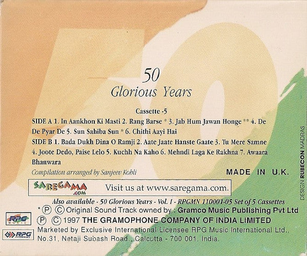 Various : 50 Glorious Years - Set II (Box + 5xCass, Comp)