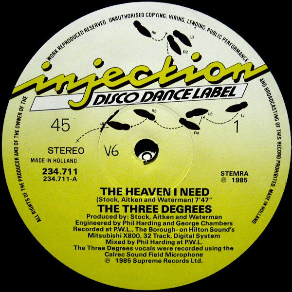 The Three Degrees : The Heaven I Need (12")