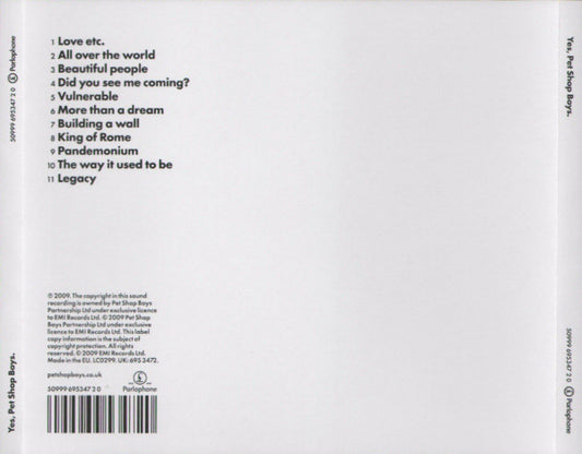 Pet Shop Boys : Yes (CD, Album)