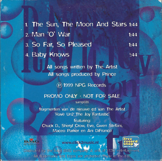 The Artist (Formerly Known As Prince) : Rave Un2 The Joy Fantastic (CD, Promo, Smplr)