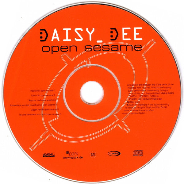 Daisy Dee : Open Sesame (CD, Maxi)