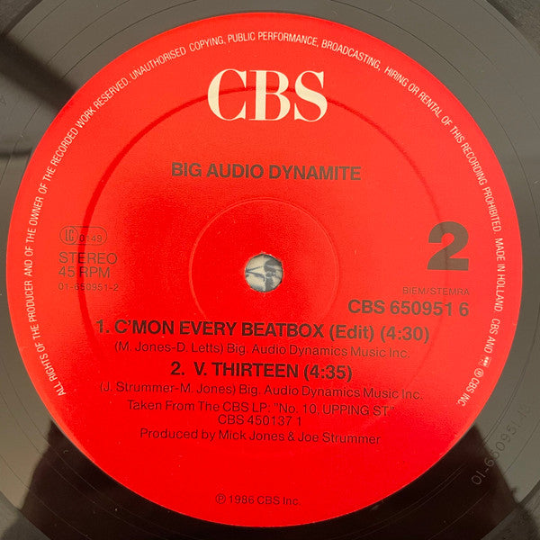 Big Audio Dynamite : Planet Bad (12", Maxi)