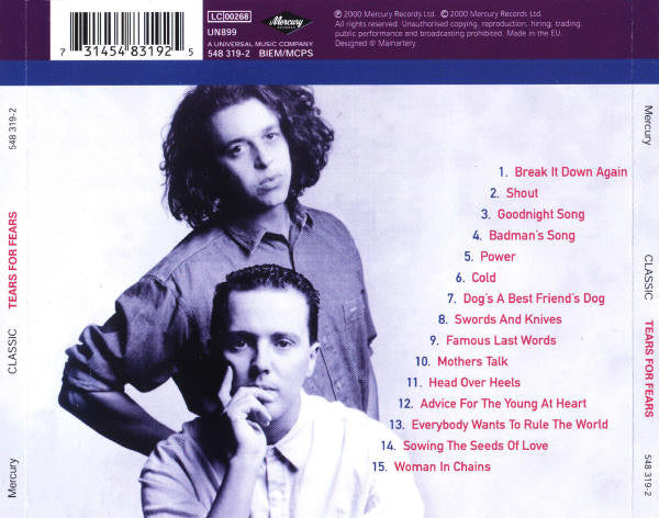 Tears For Fears : Classic (CD, Comp, RP)