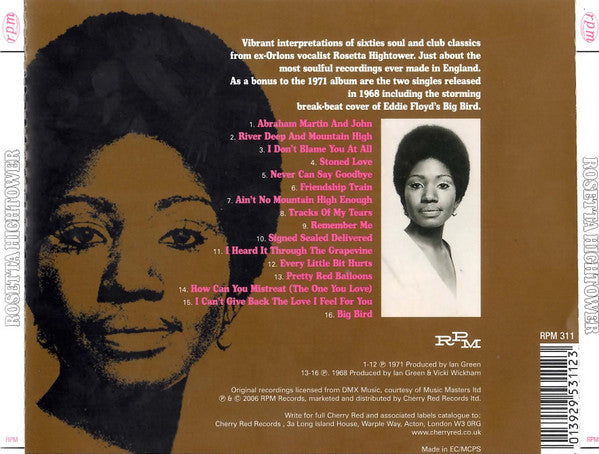 Rosetta Hightower : Rosetta Hightower (CD, Album, RE)
