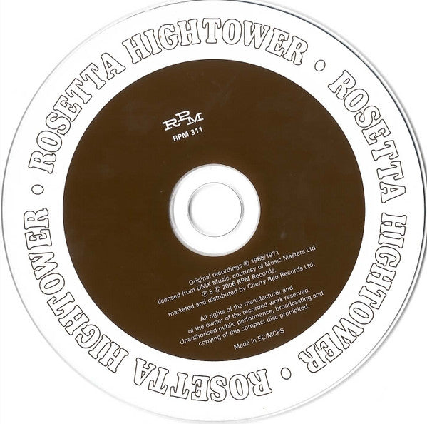 Rosetta Hightower : Rosetta Hightower (CD, Album, RE)