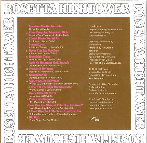 Rosetta Hightower : Rosetta Hightower (CD, Album, RE)