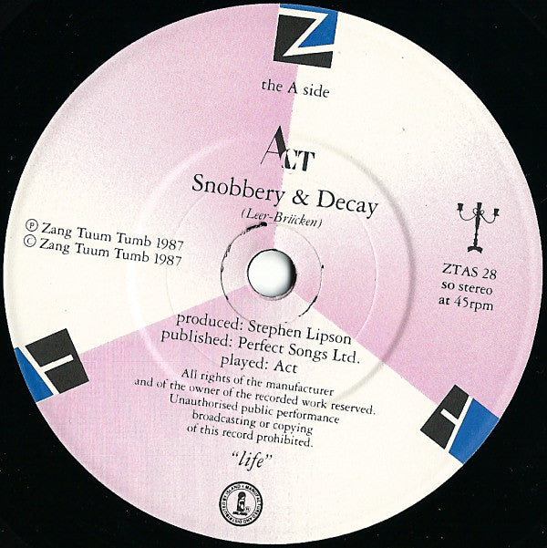 Act : Snobbery & Decay (7", Single)