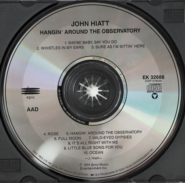 John Hiatt : Hangin' Around The Observatory (CD, Album, RE)