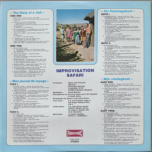 François Glorieux : Improvisation Safari (Live In Africa) (LP, Album)