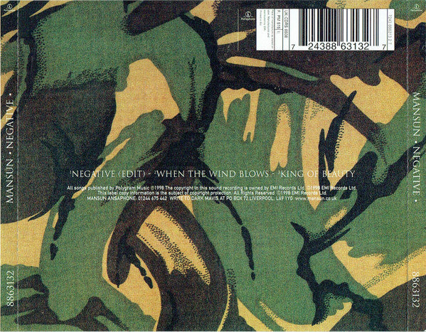 Mansun : Negative (CD, EP, CD1)
