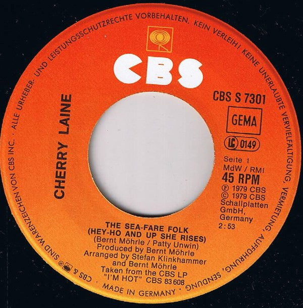 Cherry Laine : The Sea-Fare Folk (Hey-Ho And Up She Rises) (7", Single)
