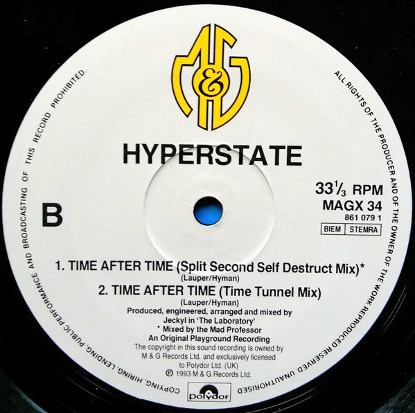 Hyperstate Featuring Janey Lee Grace : Time After Time (12")