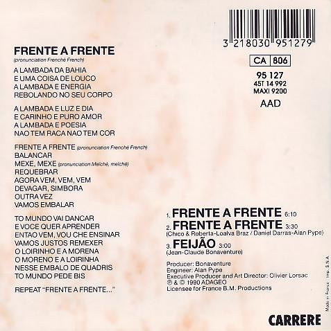 Chico And Roberta : Frente A Frente (CD, Single, Car)