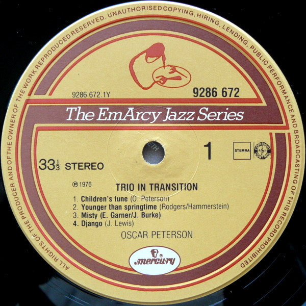 Oscar Peterson : Trio In Transition (2xLP, Comp, RM)