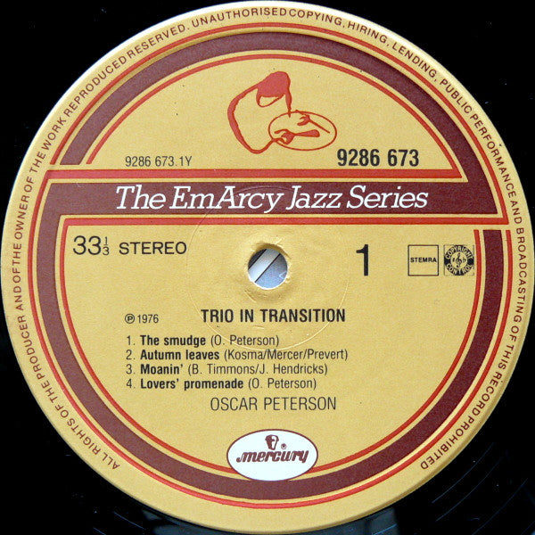 Oscar Peterson : Trio In Transition (2xLP, Comp, RM)