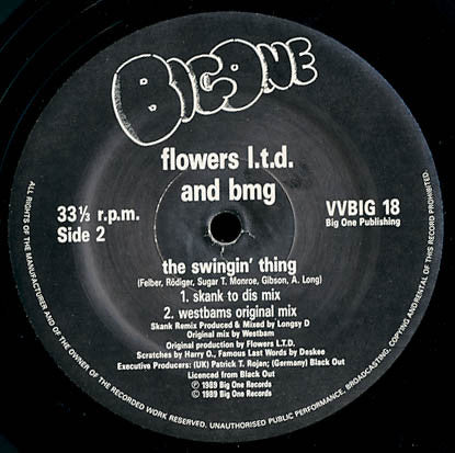 Flowers Ltd. And Bmg : The Swing Thing (12")