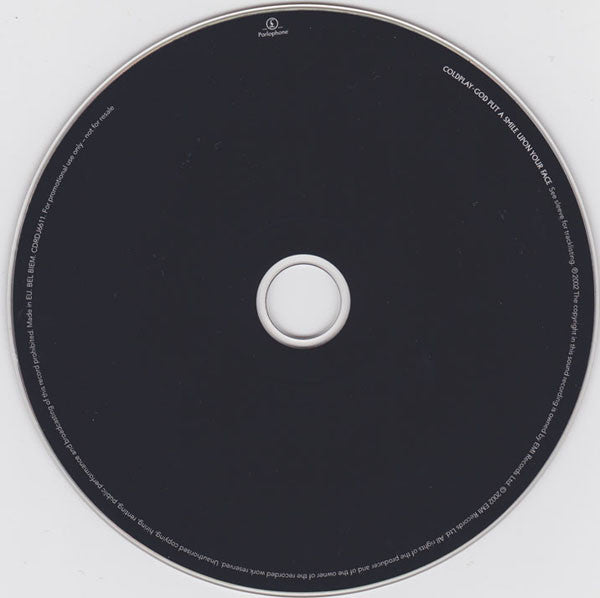 Coldplay : God Put A Smile Upon Your Face (CD, Single, Promo)