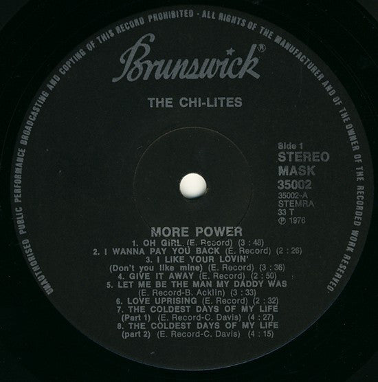 The Chi-Lites : For God's Sake Give More Power! To The People (LP, Comp)