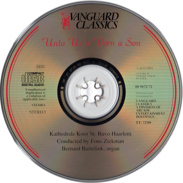 Cathedral Choir St. Bavo : Unto Us Is Born A Son (CD, Album)