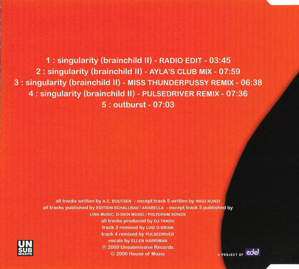 DJ Tandu Presents Ayla : Singularity (Brainchild II) (CD, Maxi)