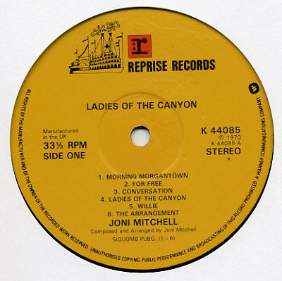Joni Mitchell : Ladies Of The Canyon (LP, Album, RE, Gat)