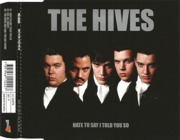 The Hives : Hate To Say I Told You So (CD, Single)
