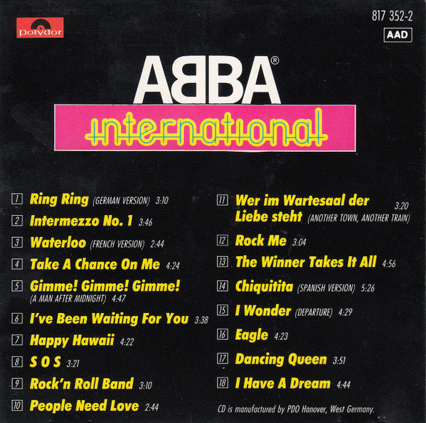 ABBA : International (CD, Comp)