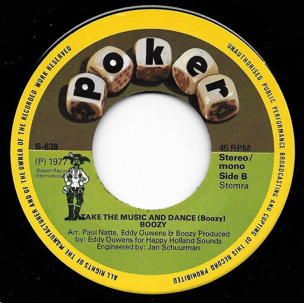 Boozy : Dance To The Music (7")