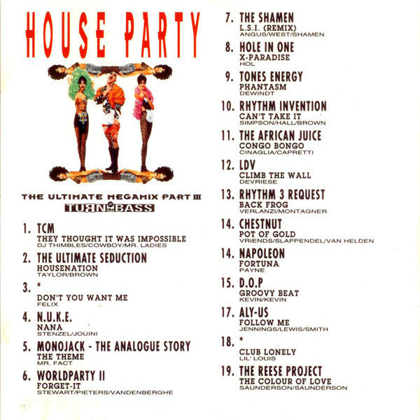 Various : House Party III (The Ultimate Megamix) (CD, Mixed)
