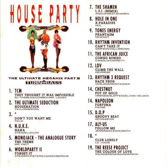 Various : House Party III (The Ultimate Megamix) (CD, Mixed)
