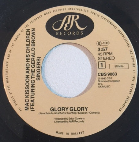 Mac Kissoon And His Children Featuring The Gerald Brown Singers : Glory Glory (7", Single)