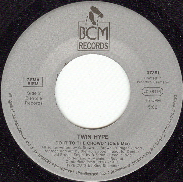 Twin Hype : For Those Who Like To Groove (7", Single)